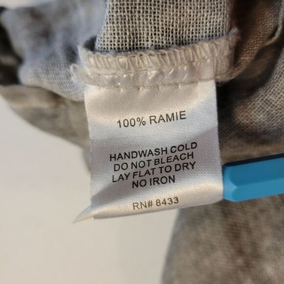 ii Sisters Gray Button Down Sleeveless Blouse Mesh Contrast Women's Size Medium - Picture 14 of 14